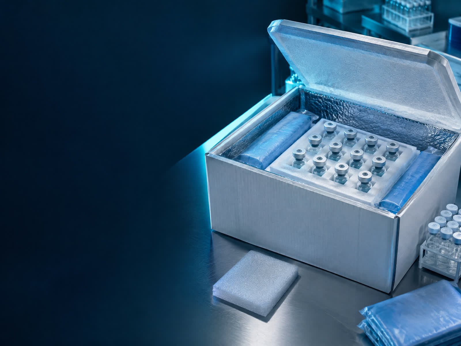Protected research material packaging